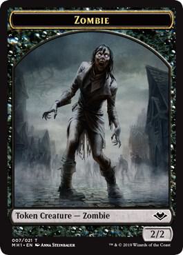 Zombie // Emblem - Serra the Benevolent Double-Sided Token (7 // 20) [Modern Horizons]
