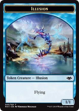 Illusion // Emblem - Wrenn and Six Double-Sided Token (5 // 21) [Modern Horizons]