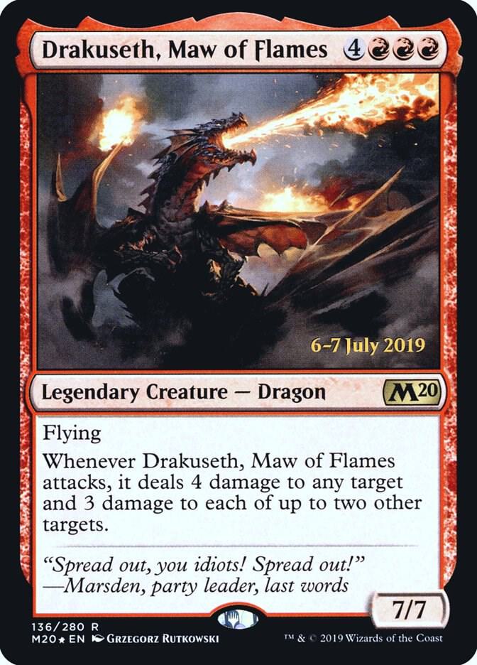 Drakuseth, Maw of Flames (M20) (136) [Prerelease Cards]