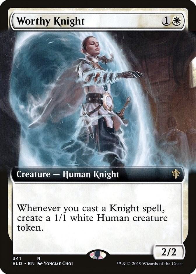 Worthy Knight (Extended Art) (341) [Throne of Eldraine] [Extended Art]