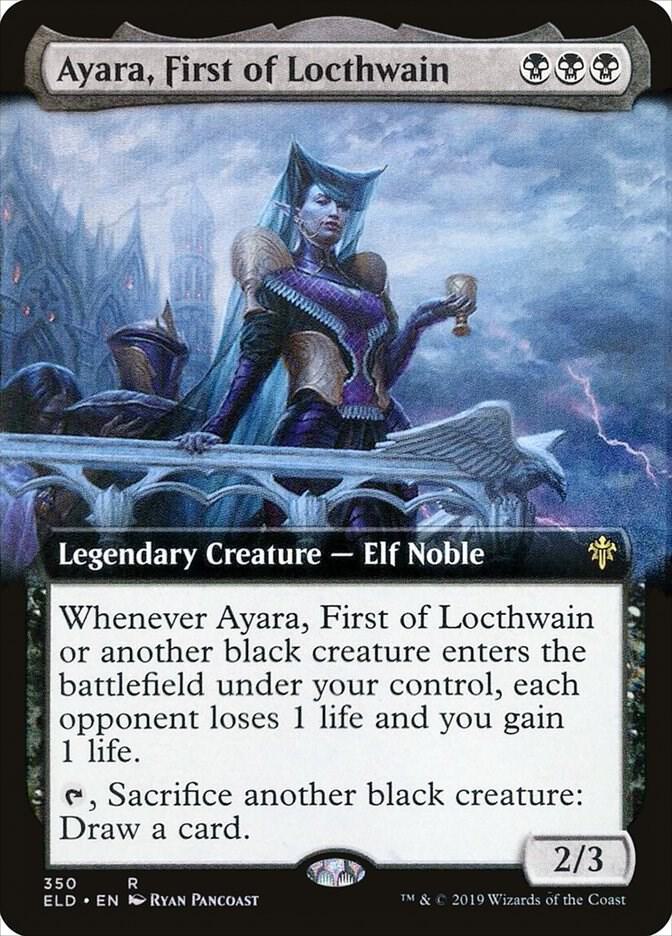 Ayara, First of Locthwain (Extended Art) (350) [Throne of Eldraine] [Extended Art]