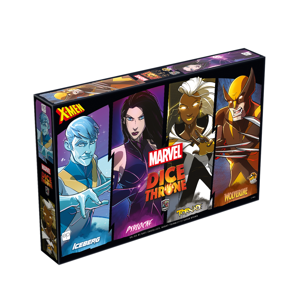 Dice Throne: Marvel X-Men Ice Man vs. Psylocke vs. Storm vs. Wolverine (French)