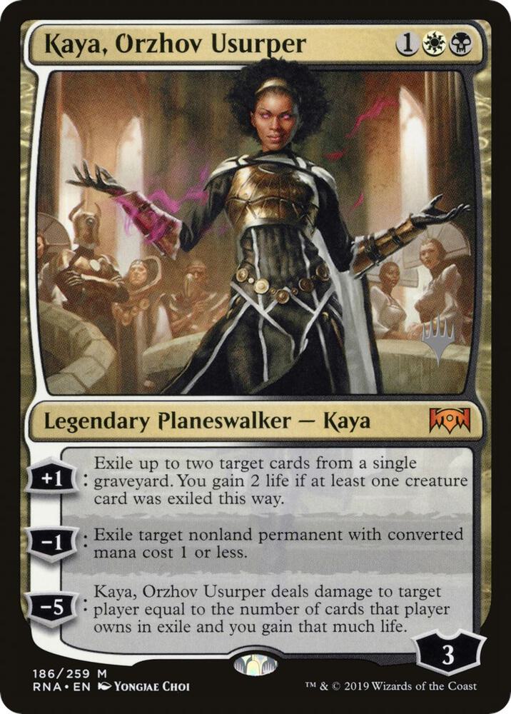 Kaya, Orzhov Usurper (186) [Throne of Eldraine Promos]