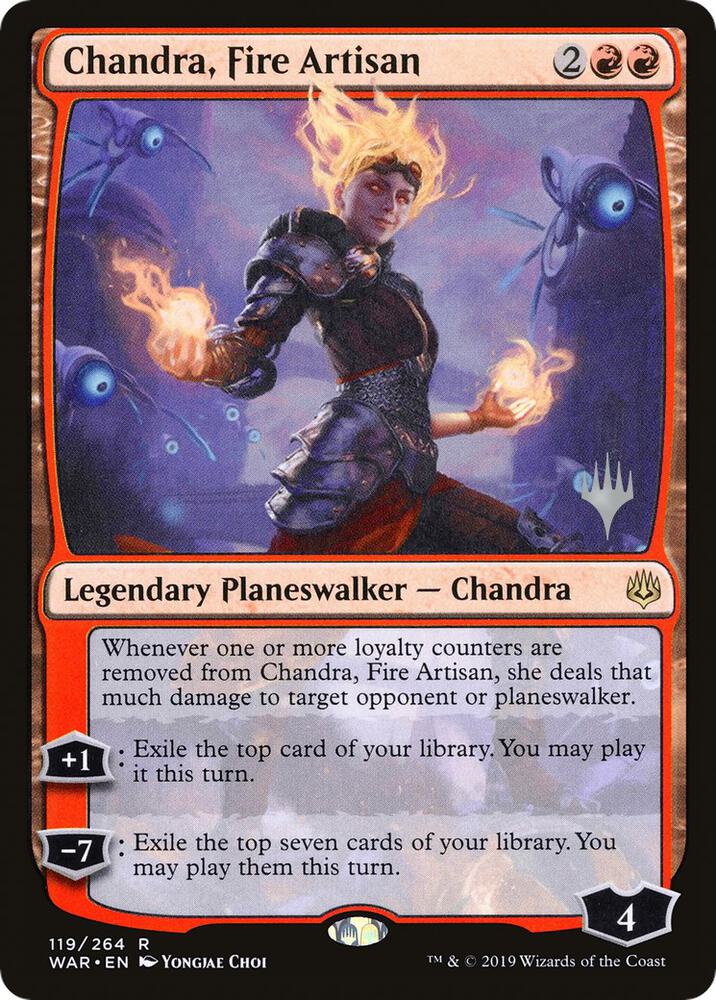 Chandra, Fire Artisan (119) [Throne of Eldraine Promos]