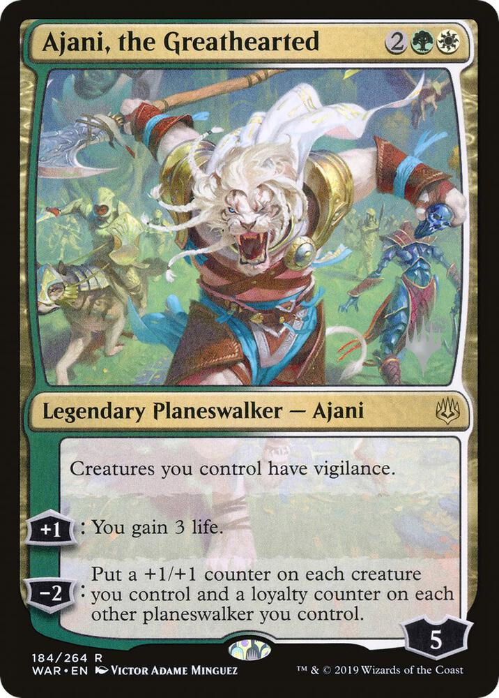 Ajani, the Greathearted (184) [Throne of Eldraine Promos]
