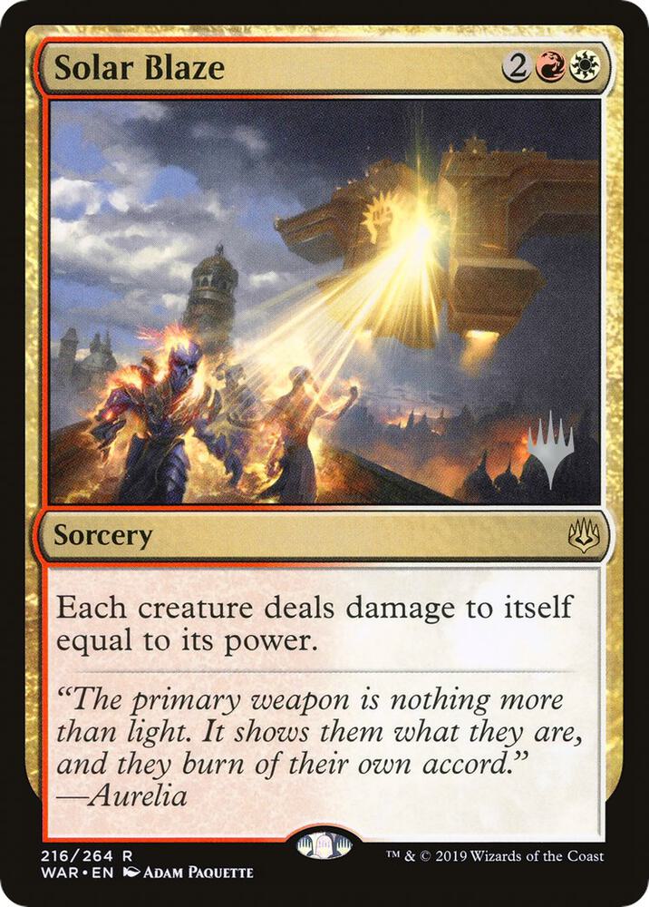 Solar Blaze (216) [Throne of Eldraine Promos]