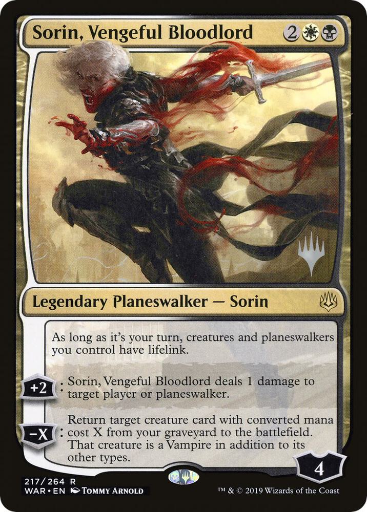 Sorin, Vengeful Bloodlord (217) [Throne of Eldraine Promos]