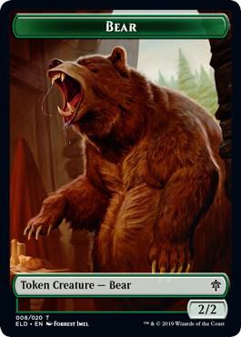 Bear // Food (018) Double-Sided Token (8 // 18) [Throne of Eldraine]