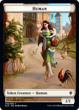 Human // Food (018) Double-Sided Token (2 // 18) [Throne of Eldraine]