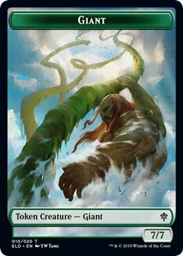 Giant // Food (016) Double-Sided Token (10 // 16) [Throne of Eldraine]