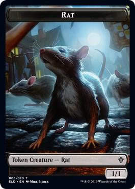 Rat // Food (017) Double-Sided Token (6 // 17) [Throne of Eldraine]