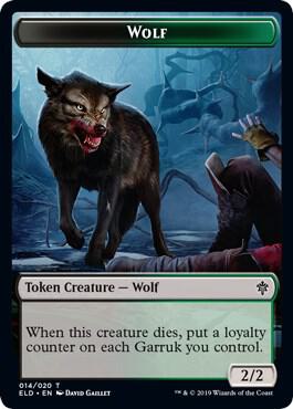 Wolf // Food (015) Double-Sided Token (14 // 15) [Throne of Eldraine]