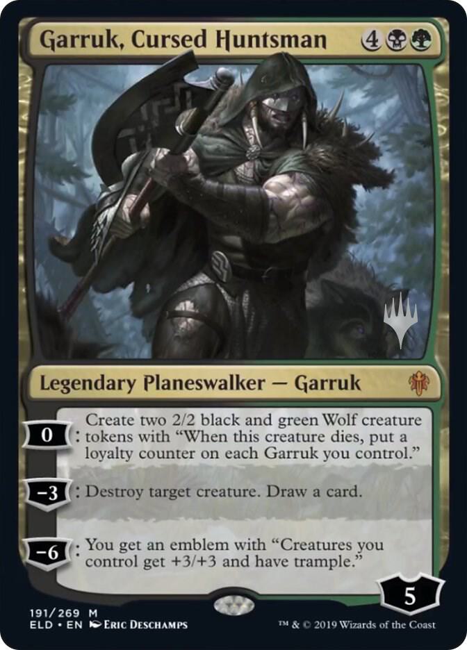 Garruk, Cursed Huntsman (191) [Throne of Eldraine Promos]