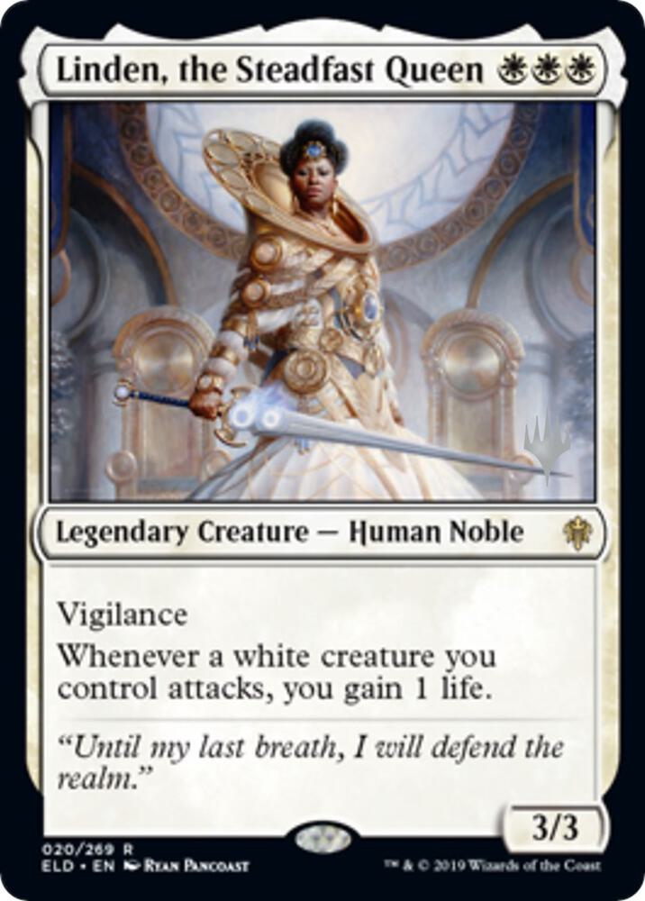 Linden, the Steadfast Queen (20) [Throne of Eldraine Promos]
