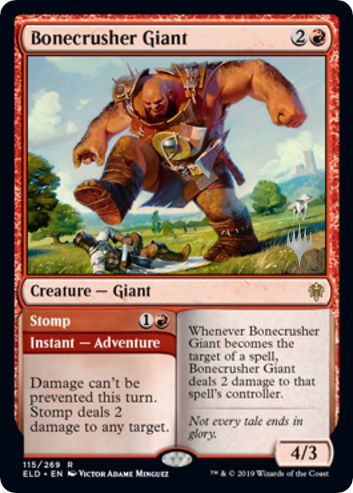 Bonecrusher Giant (115) [Throne of Eldraine Promos]