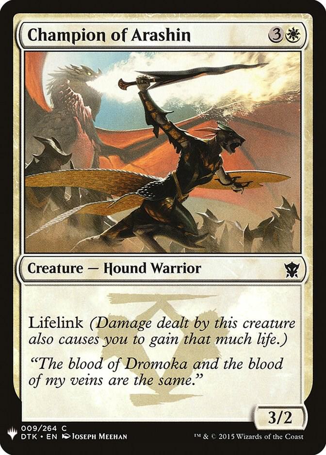 Champion of Arashin (9) [The List]