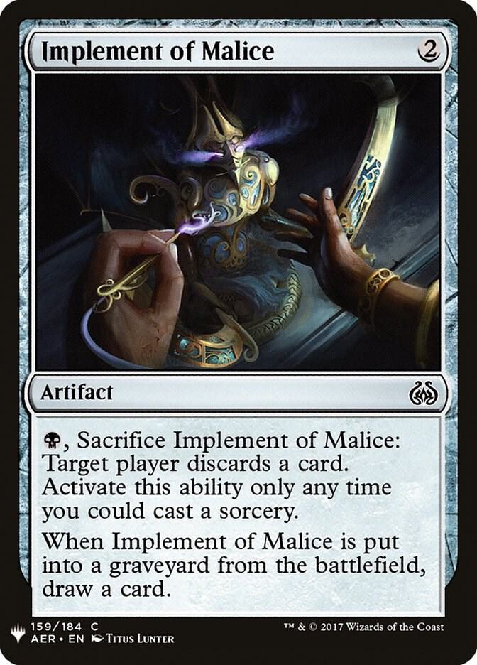Implement of Malice (159) [The List]
