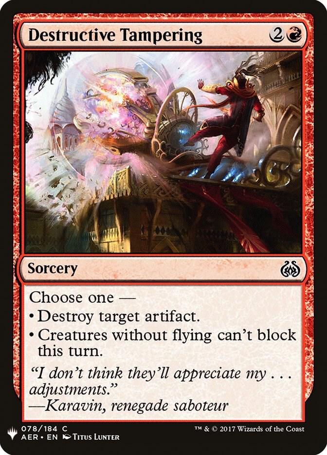 Destructive Tampering (78) [The List]
