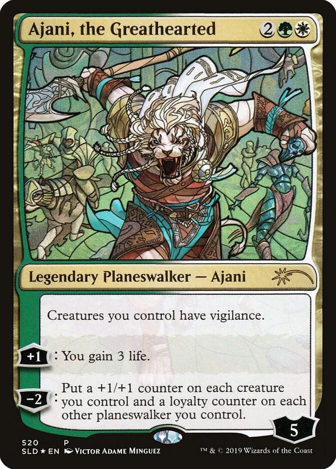 Ajani, the Greathearted (Stained Glass) (520) [Secret Lair Drop]