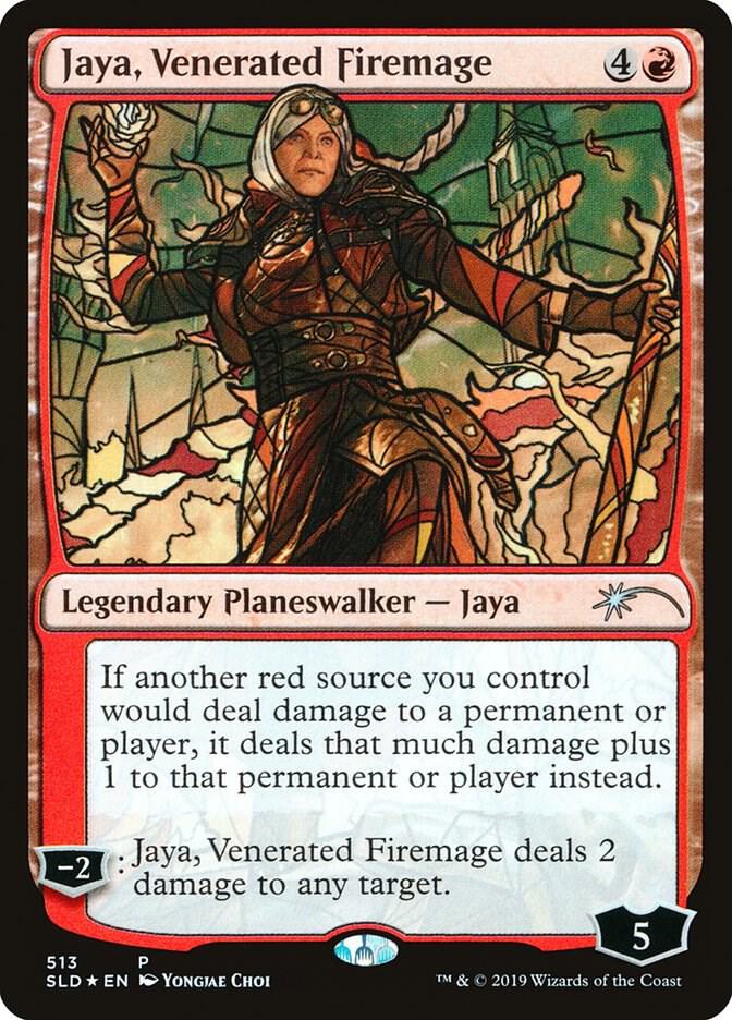 Jaya, Venerated Firemage (Stained Glass) (513) [Secret Lair Drop]
