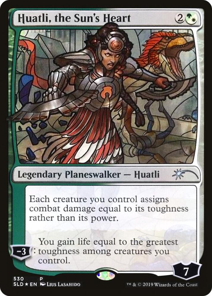 Huatli, the Sun's Heart (Stained Glass) (530) [Secret Lair Drop]
