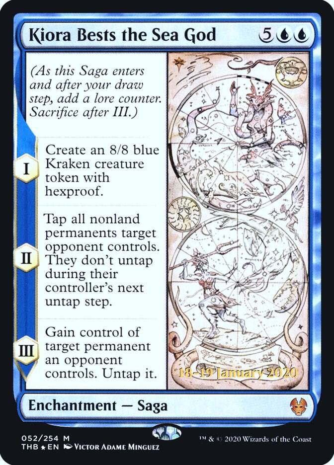 Kiora Bests the Sea God (52) [Prerelease Cards]