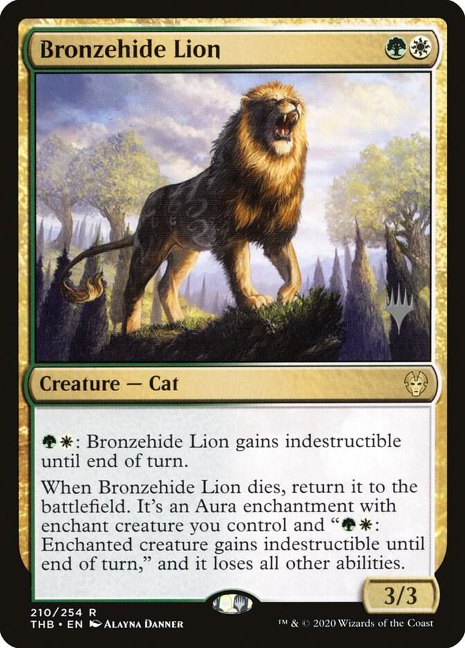 Bronzehide Lion (210) [Theros Beyond Death Promos]