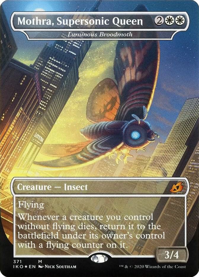 Mothra, Supersonic Queen - Luminous Broodmoth (371) [Ikoria: Lair of Behemoths] [Borderless]