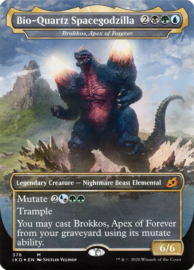 Bio-Quartz Spacegodzilla - Brokkos, Apex of Forever (378) [Ikoria: Lair of Behemoths] [Borderless]