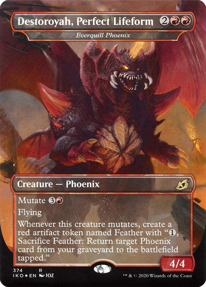 Destoroyah, Perfect Lifeform - Everquill Phoenix (374) [Ikoria: Lair of Behemoths] [Borderless]
