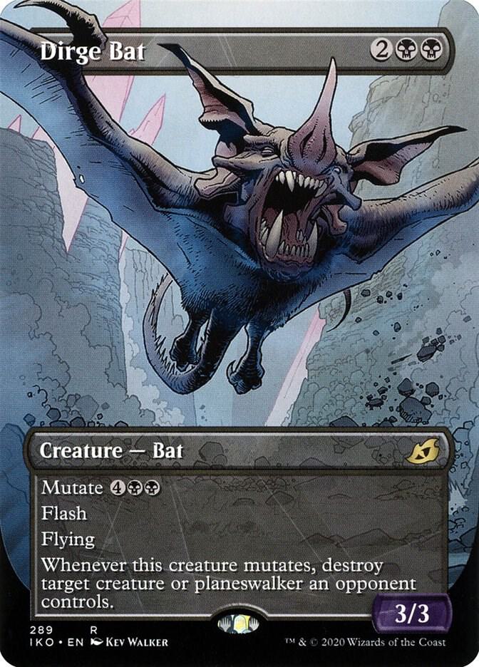 Dirge Bat (Showcase) (289) [Ikoria: Lair of Behemoths] [Showcase, Borderless]