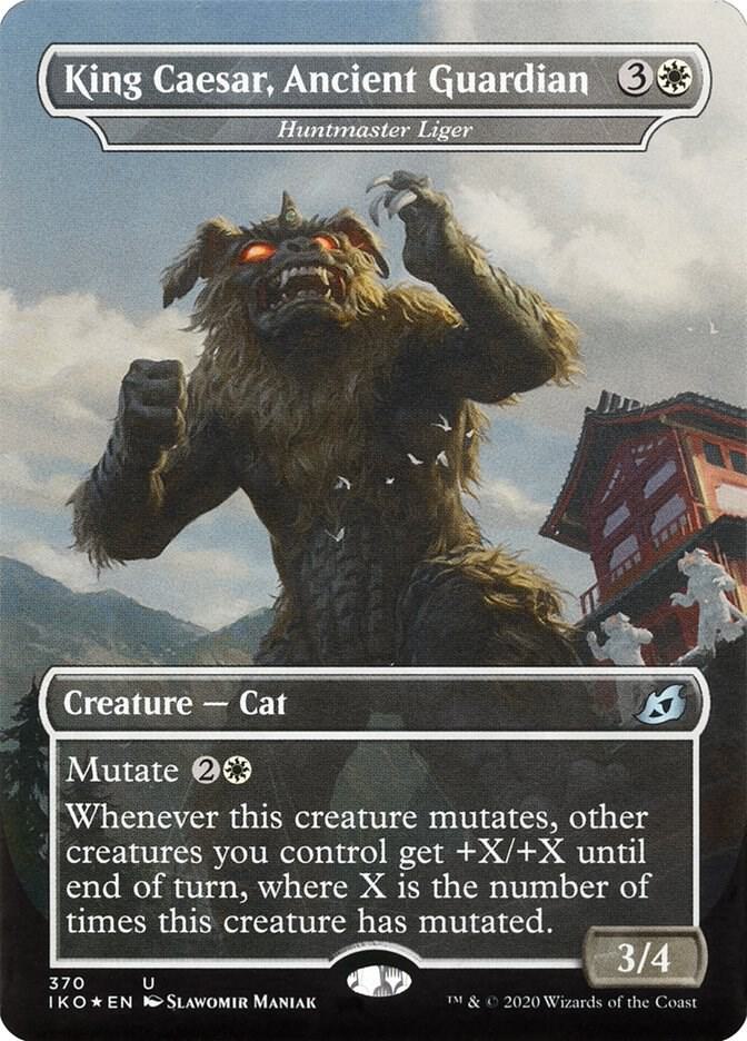 King Caesar, Ancient Guardian - Huntmaster Liger (370) [Ikoria: Lair of Behemoths] [Borderless]