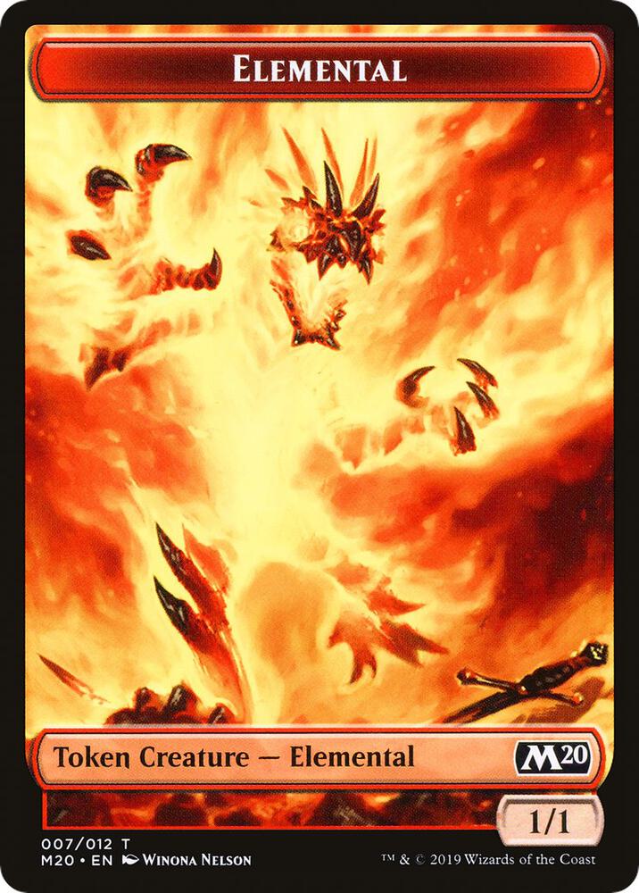 Elemental // Satyr Double-Sided Token (Challenger 2020) (7 // 9) [Unique and Miscellaneous Promos]