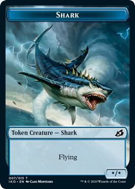 Shark // Human Soldier (005) Double-Sided Token (7 // 5) [Ikoria: Lair of Behemoths]