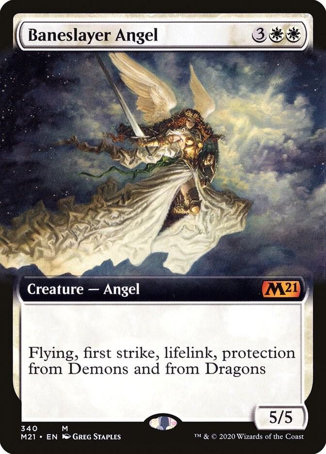 Baneslayer Angel (Extended Art) (340) [Core Set 2021] [Extended Art]
