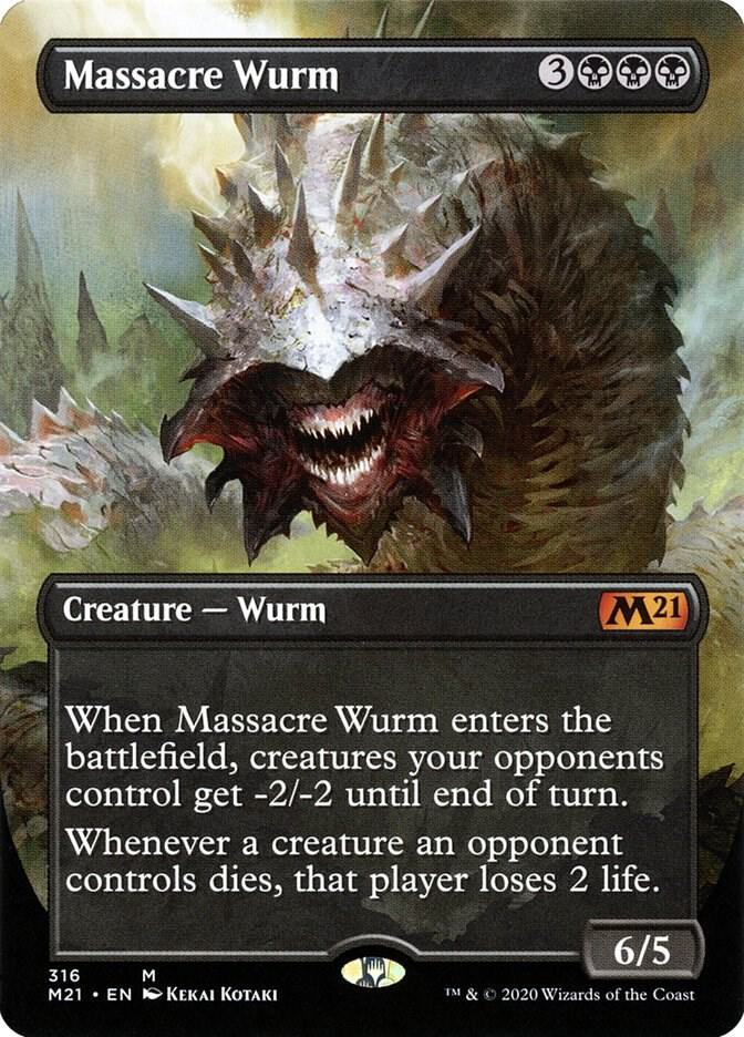 Massacre Wurm (Alternate Art) (316) [Core Set 2021] [Borderless]