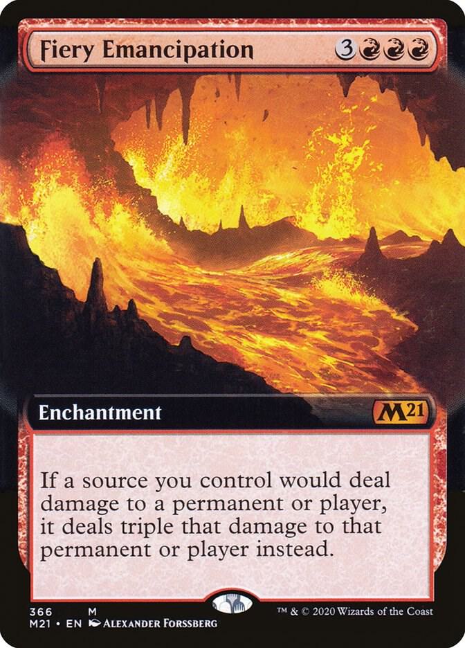Fiery Emancipation (Extended Art) (366) [Core Set 2021] [Extended Art]