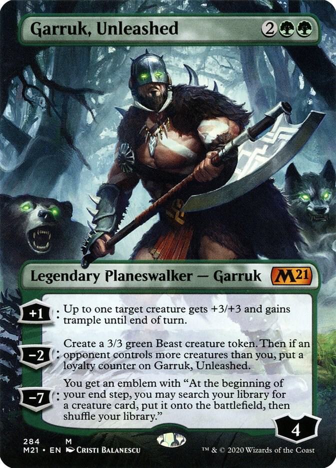 Garruk, Unleashed (Borderless) (284) [Core Set 2021] [Borderless]