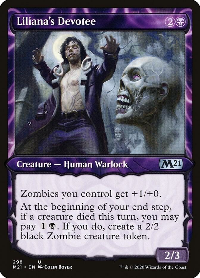 Liliana's Devotee (Showcase) (298) [Core Set 2021] [Showcase]