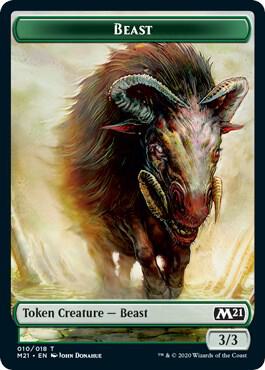 Beast // Knight Double-Sided Token (10 // 4) [Core Set 2021]