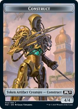 Construct // Zombie Double-Sided Token (14 // 7) [Core Set 2021]