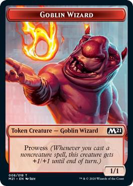 Goblin Wizard // Treasure Double-Sided Token (8 // 15) [Core Set 2021]