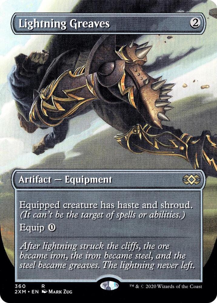 Lightning Greaves (Borderless) (360) [Double Masters] [Borderless]