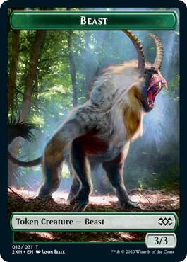 Beast // Soldier Double-Sided Token (13 // 6) [Double Masters]