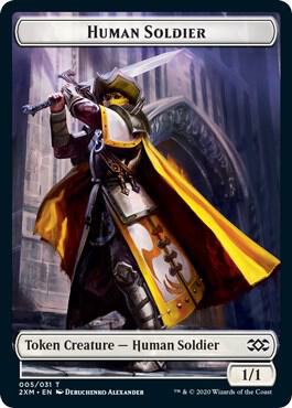 Human Soldier // Tuktuk the Returned Double-Sided Token (5 // 28) [Double Masters]