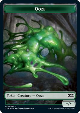 Ooze // Wurm (030) Double-Sided Token (15 // 30) [Double Masters]