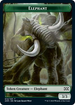 Elephant // Tuktuk the Returned Double-Sided Token (14 // 28) [Double Masters]