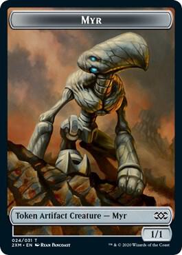 Myr (024) // Thopter (008) Double-Sided Token (24 // 8) [Double Masters]