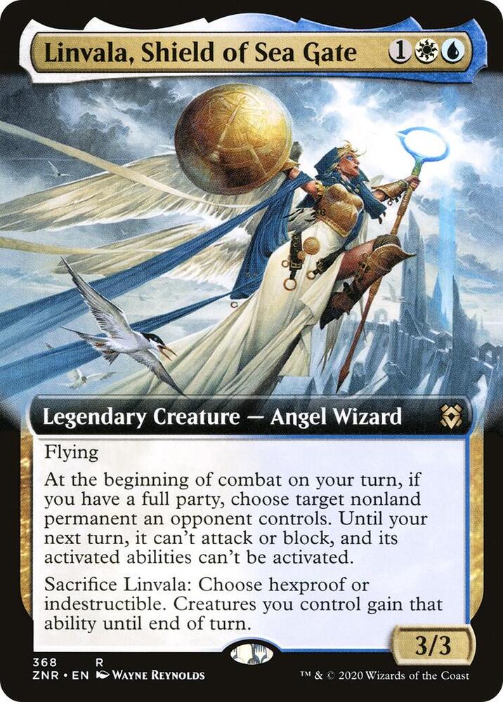 Linvala, Shield of Sea Gate (Extended Art) (368) [Zendikar Rising] [Extended Art]