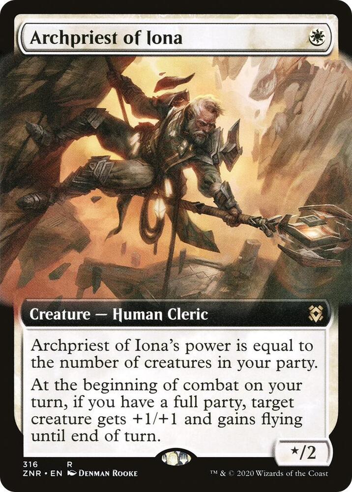 Archpriest of Iona (Extended Art) (316) [Zendikar Rising] [Extended Art]